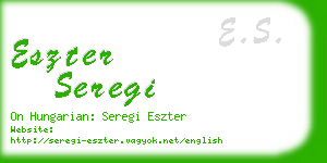 eszter seregi business card